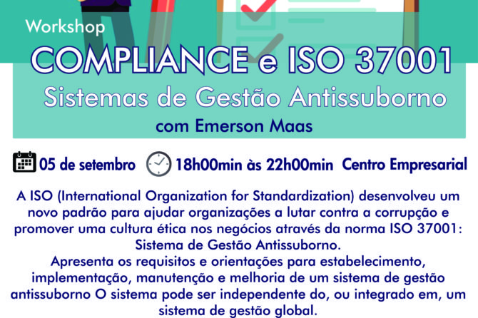 ACIC realizará Workshop sobre Compliance e ISO 37001 em Canoinhas