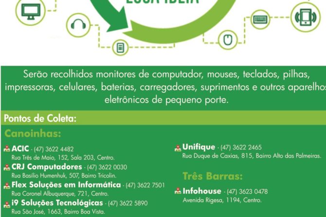 NTIPLAN realizou no último sábado dia 28 de setembro o “Dia D” da Campanha Coleta de Lixo Eletrônico