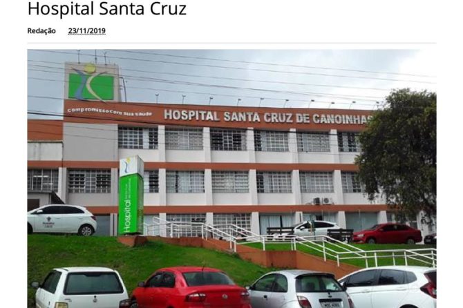 Campanha arrecada mais de R$ 20 mil em prol do Hospital Santa Cruz – Fonte: Canoinhas Online