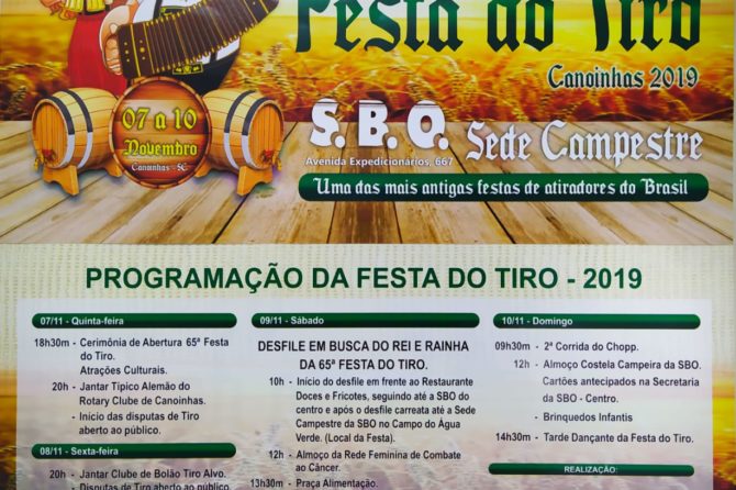 65ª Festa do Tiro inicia nesta quinta-feira em Canoinhas